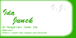 ida junek business card